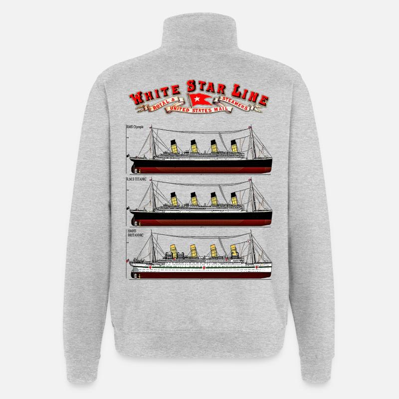 TITANIC ... création Louis RUNEMBERG © Adagp - Sweat à zip 1/4 - gris chiné
