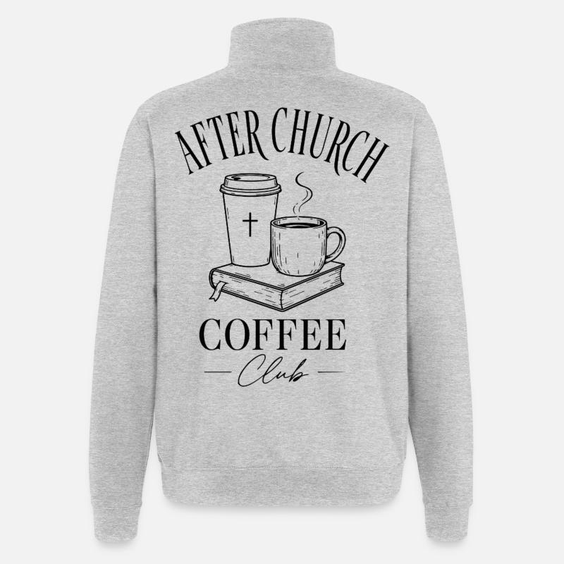 Church Coffee - Quarter-Zip Sweatshirt - heather grey