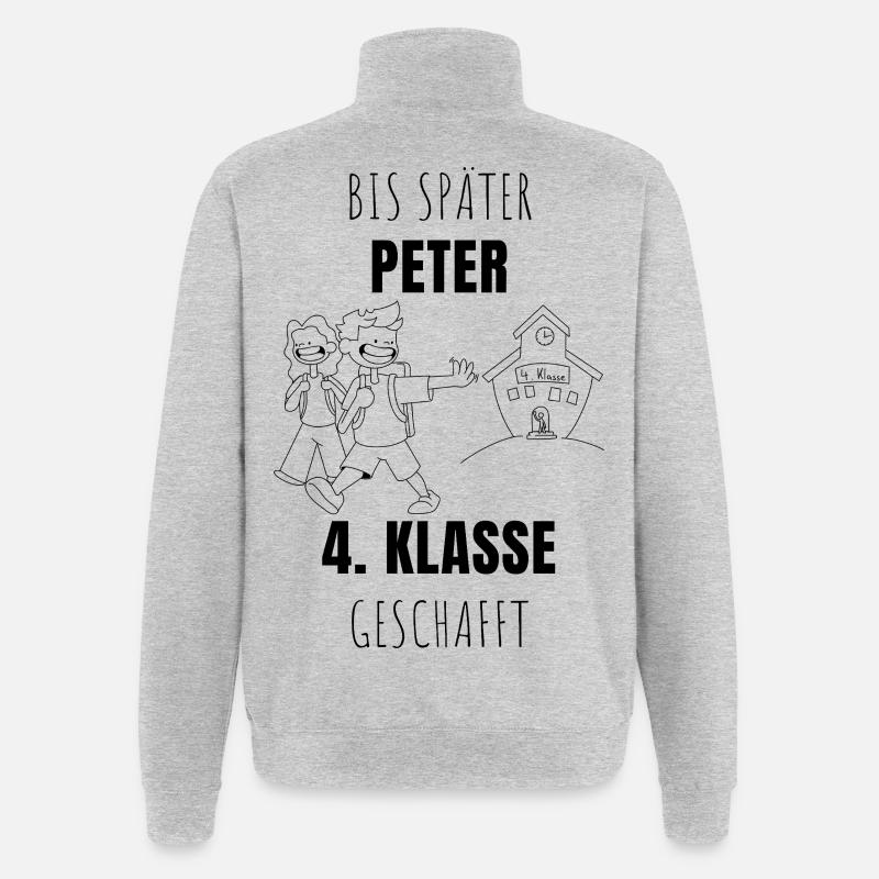 BIS SPAETER PETER - Quarter-Zip-Sweatshirt - Grau meliert