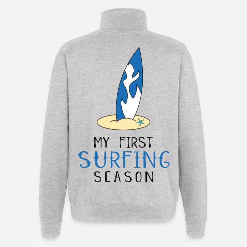 surfer - Quarter-Zip Sweatshirt - heather grey