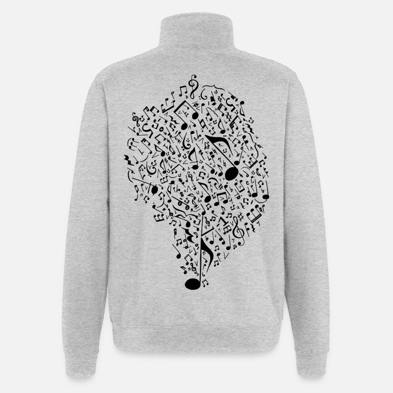 Partition - Sweat à zip 1/4 - gris chiné