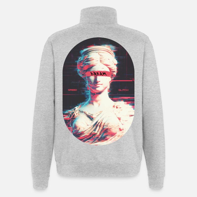 Bug grec - Sweat à zip 1/4 - gris chiné