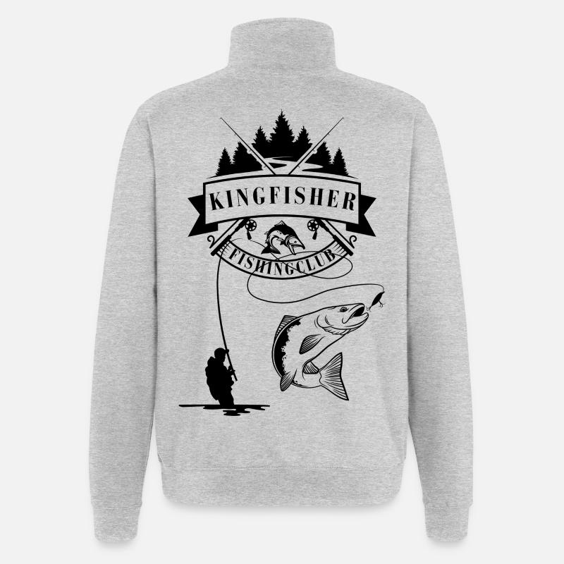 Sigura Design Eisvögel - Quarter-Zip-Sweatshirt - Grau meliert