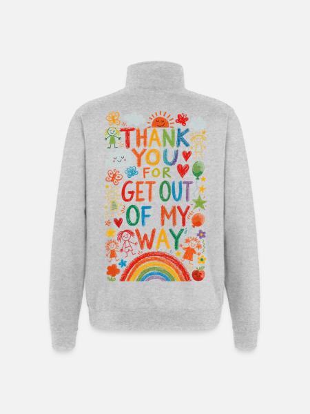 Merci Farbexplosion Wegfrei - Sweat à zip 1/4 - gris chiné