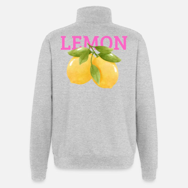 Lemon - Quarter-Zip-Sweatshirt - Grau meliert