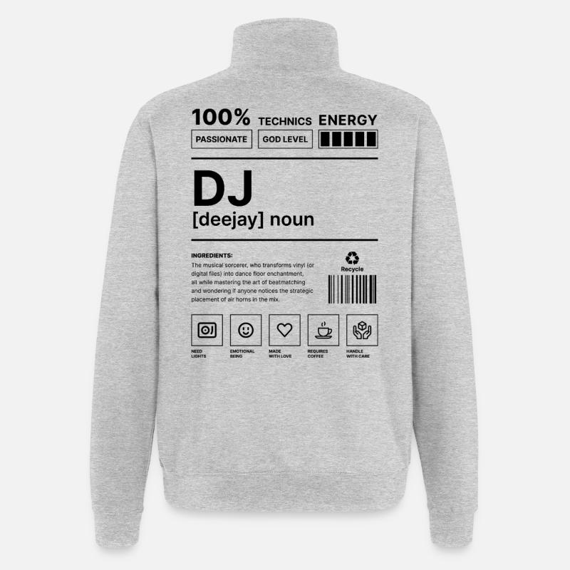 DJ Vibes Black - Quarter-Zip-Sweatshirt - Grau meliert