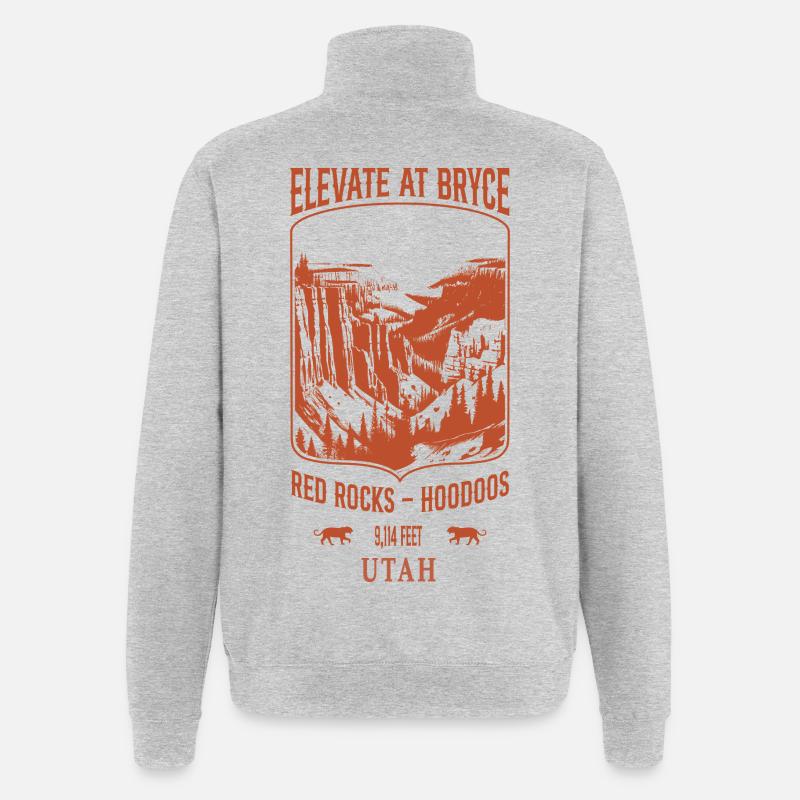 Elevate at Bryce - Sand - Sweat à zip 1/4 - gris chiné