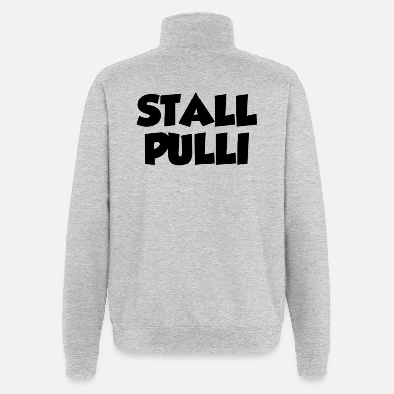 StallPulli - Quarter-Zip-Sweatshirt - Grau meliert