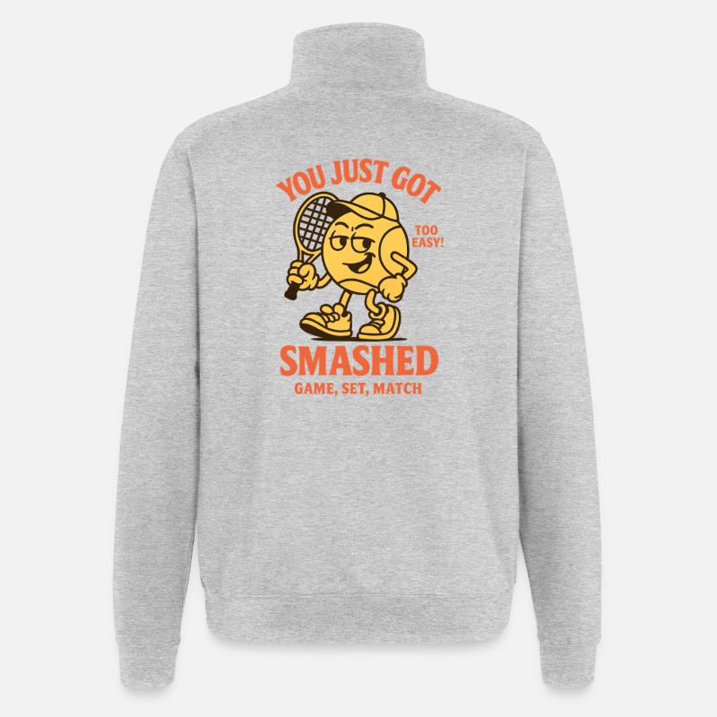 YOU JUST GOT SMASHED - Quarter-Zip Sweatshirt - heather grey