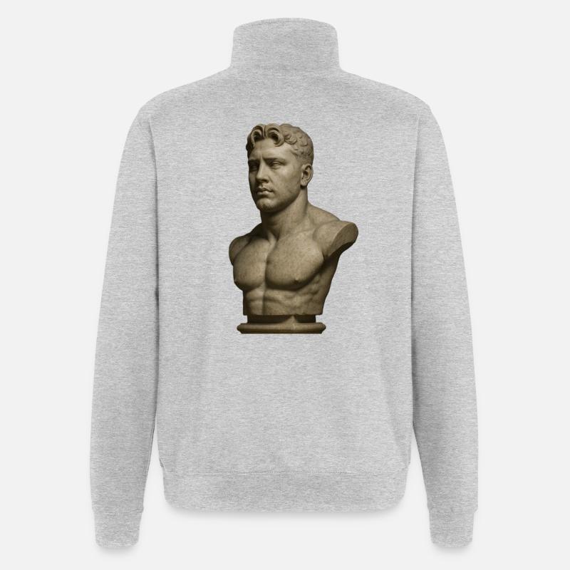 Statue - Quarter-Zip-Sweatshirt - Grau meliert