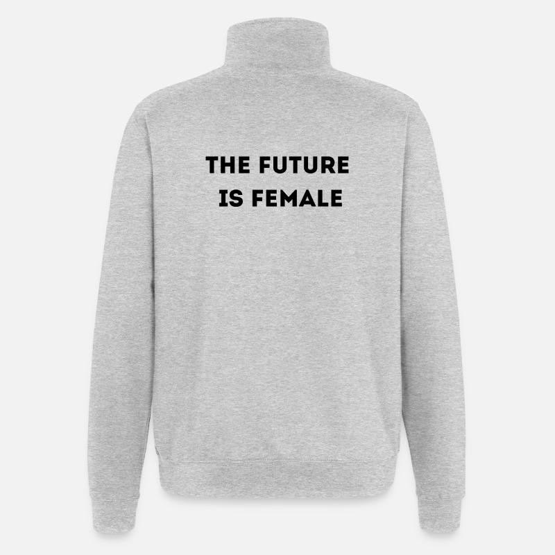 Female future - Quarter-Zip-Sweatshirt - Grau meliert