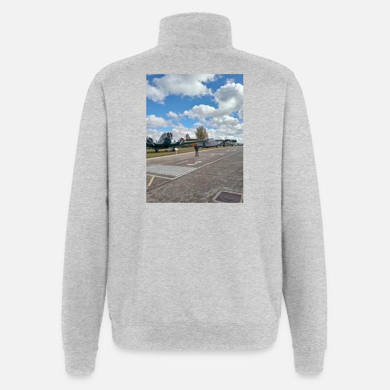 Classic Aviation on Display - Quarter-Zip Sweatshirt - heather grey