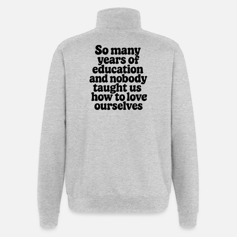 Selbstliebe 2 - Quarter-Zip-Sweatshirt - Grau meliert