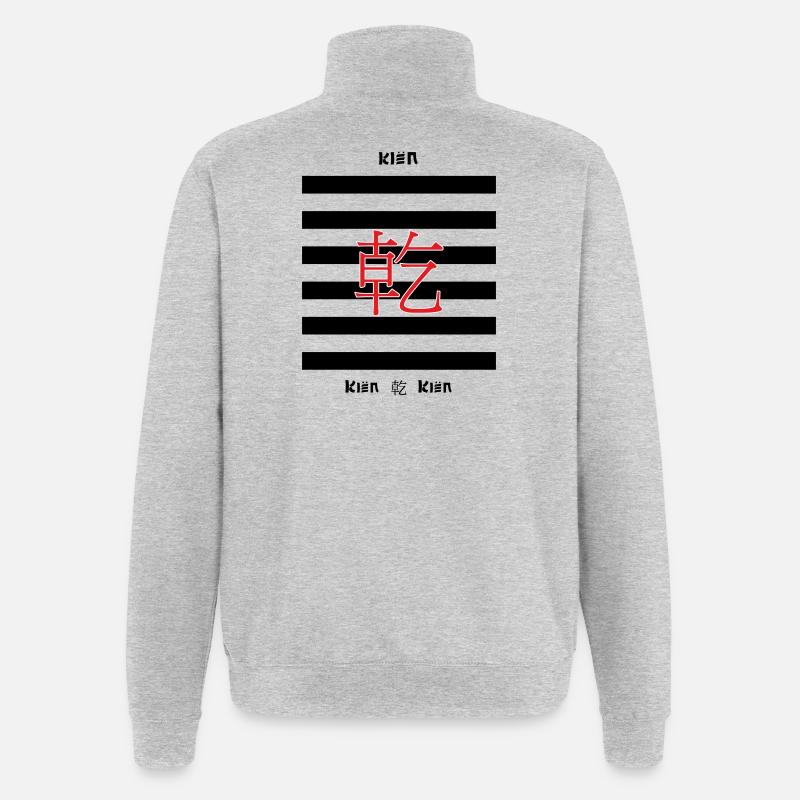 I Ching – Le créatif - Sweat à zip 1/4 - gris chiné