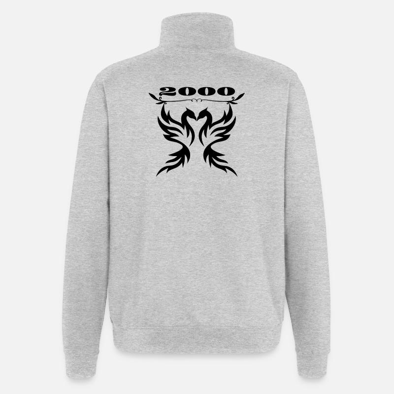 2000 Black wings Silhouettes - Quarter-Zip Sweatshirt - heather grey