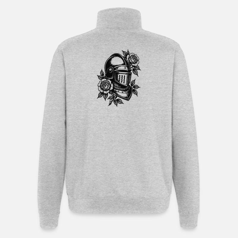 Rose Knight Helm - Quarter-Zip-Sweatshirt - Grau meliert