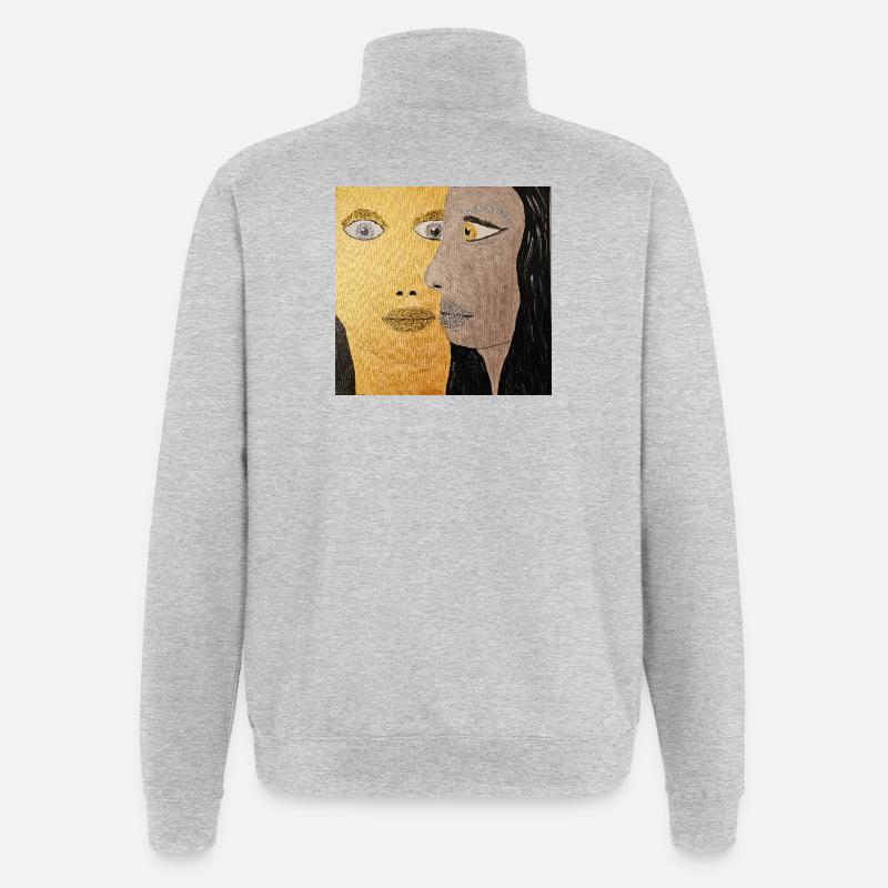 Silber und Gold 2019 - Quarter-Zip-Sweatshirt - Grau meliert