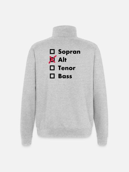Alt - Quarter-Zip-Sweatshirt - Grau meliert