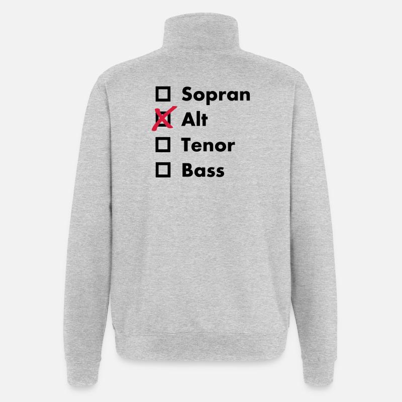 Alt - Quarter-Zip-Sweatshirt - Grau meliert