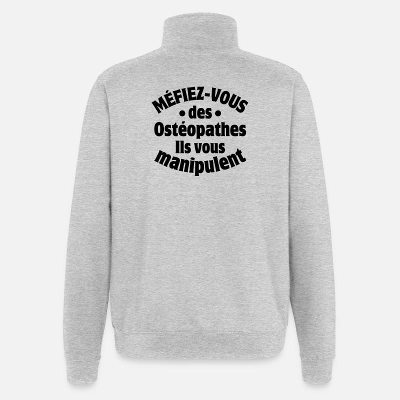 osteopath, osteopaths, physiotherapists, doctors - Quarter-Zip Sweatshirt - heather grey