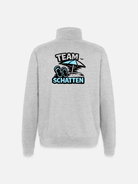 Strand Schatten FlipFlop Logo - Quarter-Zip-Sweatshirt - Grau meliert