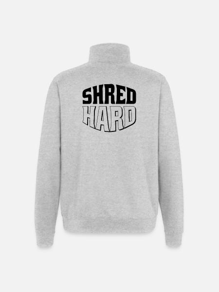 Shred Hard Snowboard Style - Quarter-Zip-Sweatshirt - Grau meliert