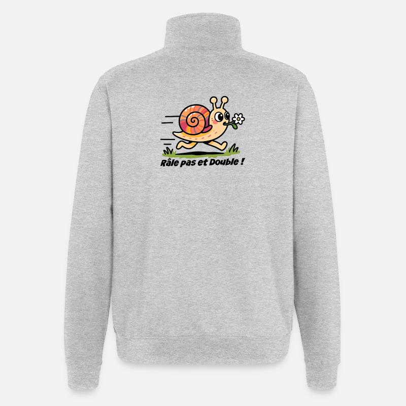 Autoaufkleber, Wohnwagen Rail Step und Double - Quarter-Zip-Sweatshirt - Grau meliert
