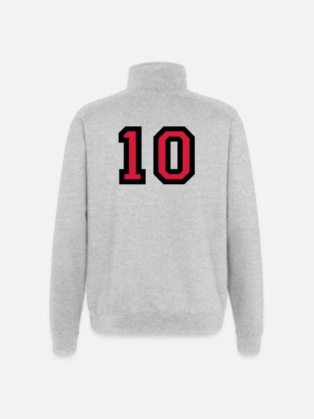 Le numéro 10 - le numéro dix - Sweat à zip 1/4 - gris chiné