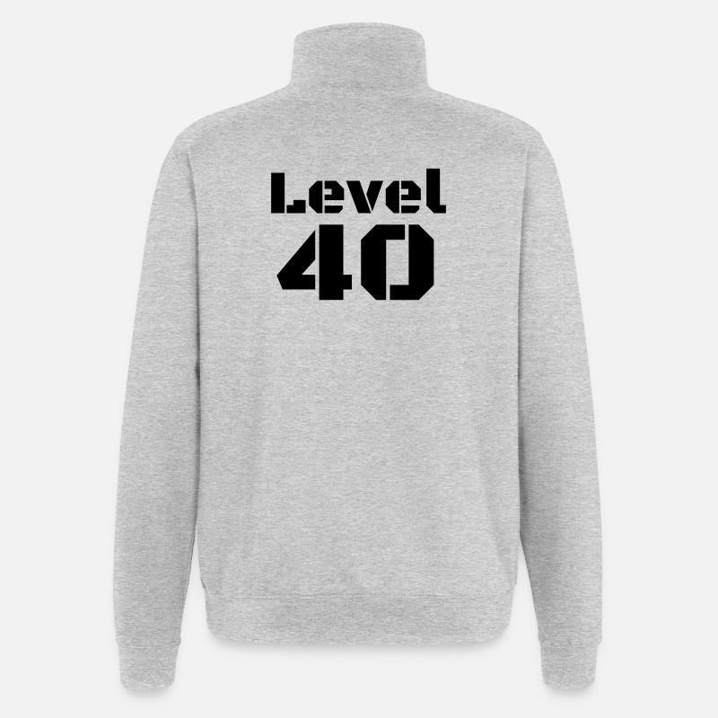 Level 40 - Quarter-Zip-Sweatshirt - Grau meliert