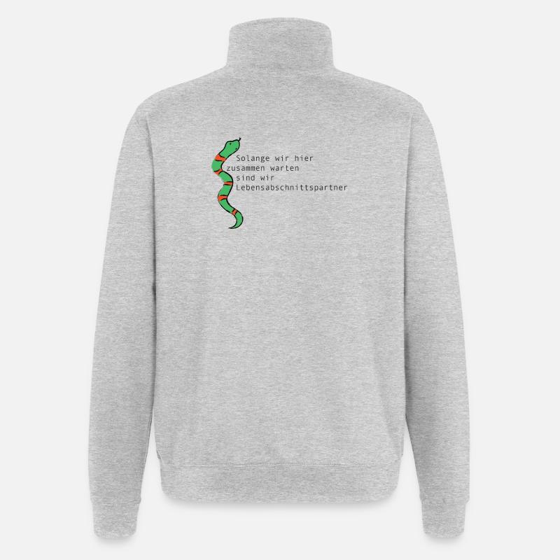 LEBENSABSCHNITTSPARTNER - Quarter-Zip-Sweatshirt - Grau meliert