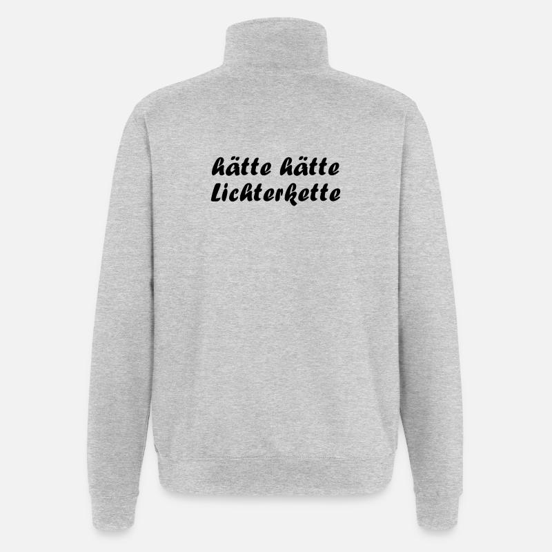 Lichterkette - Quarter-Zip-Sweatshirt - Grau meliert