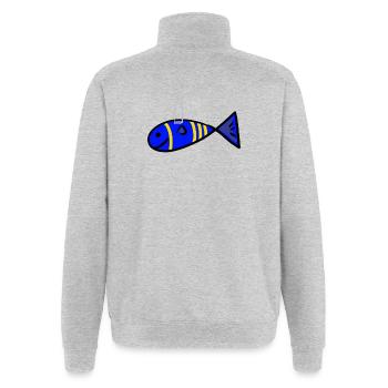April fool - Quarter-Zip Sweatshirt - heather grey - Back - AI Model Male 178 dark (178cm)