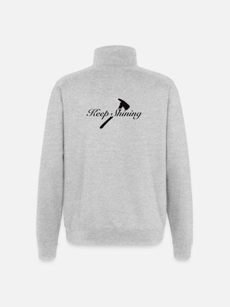 Continue de briller - Sweat à zip 1/4 - gris chiné
