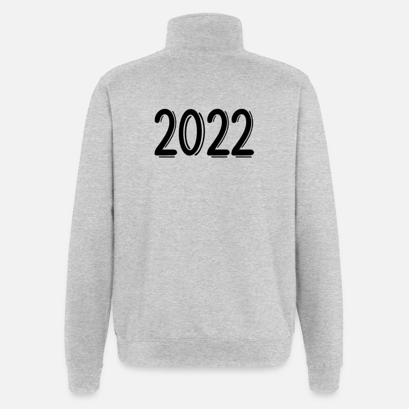 2022 - Sweat à zip 1/4 - gris chiné