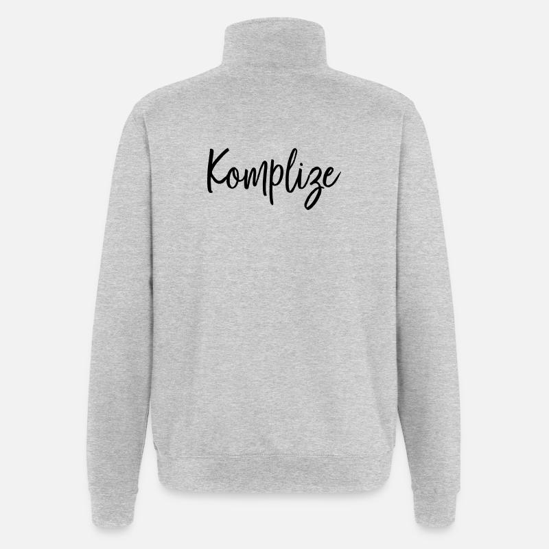 Komplize Freund Partner Geschenk - Quarter-Zip-Sweatshirt - Grau meliert