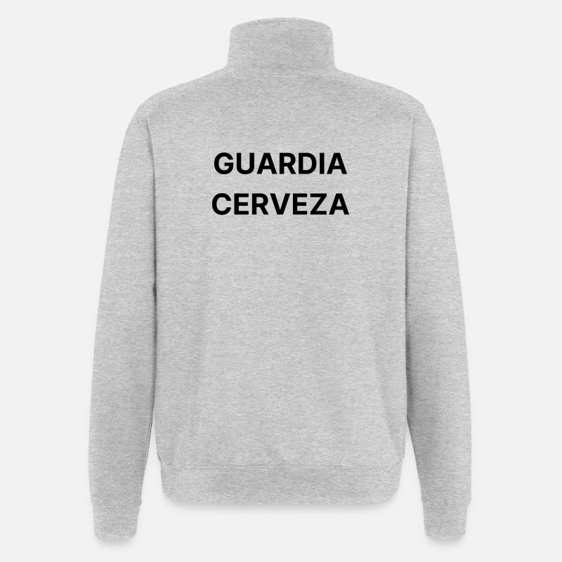 Bierpolizei. 17. Polizeirevier - Quarter-Zip-Sweatshirt - Grau meliert