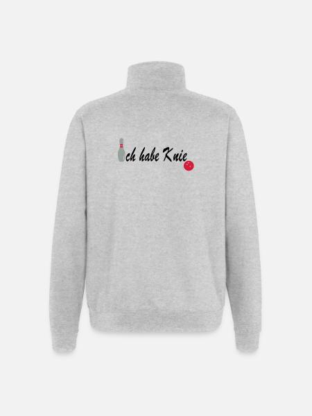 Bowling knee - Quarter-Zip Sweatshirt - heather grey