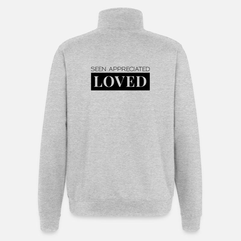 Lacs appréciés aimés - Sweat à zip 1/4 - gris chiné