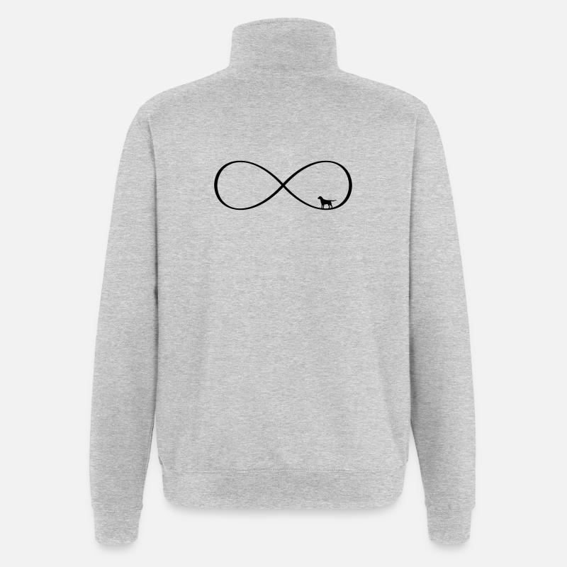 Dog Infinite Love - Conception du chien - Sweat à zip 1/4 - gris chiné
