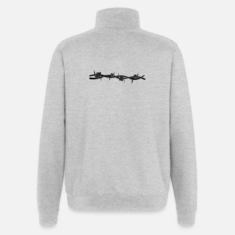 stacheldraht - Quarter-Zip Sweatshirt - heather grey