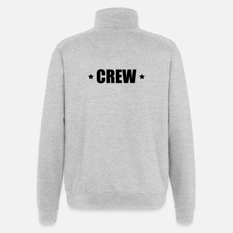 Crew mit Sterne - Quarter-Zip-Sweatshirt - Grau meliert