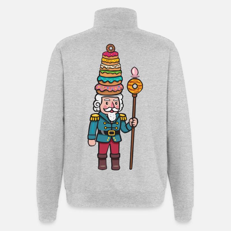 donut cracker nutcracker - Quarter-Zip Sweatshirt - heather grey