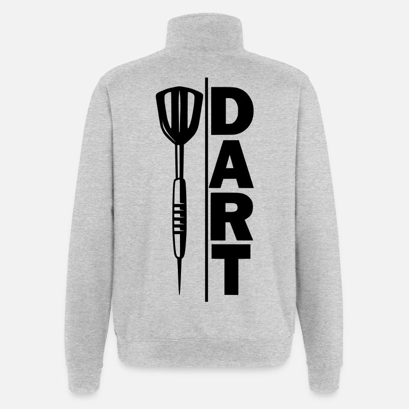 Fléchettes, fléchettes, FLÈCHE DE DASH - Sweat à zip 1/4 - gris chiné