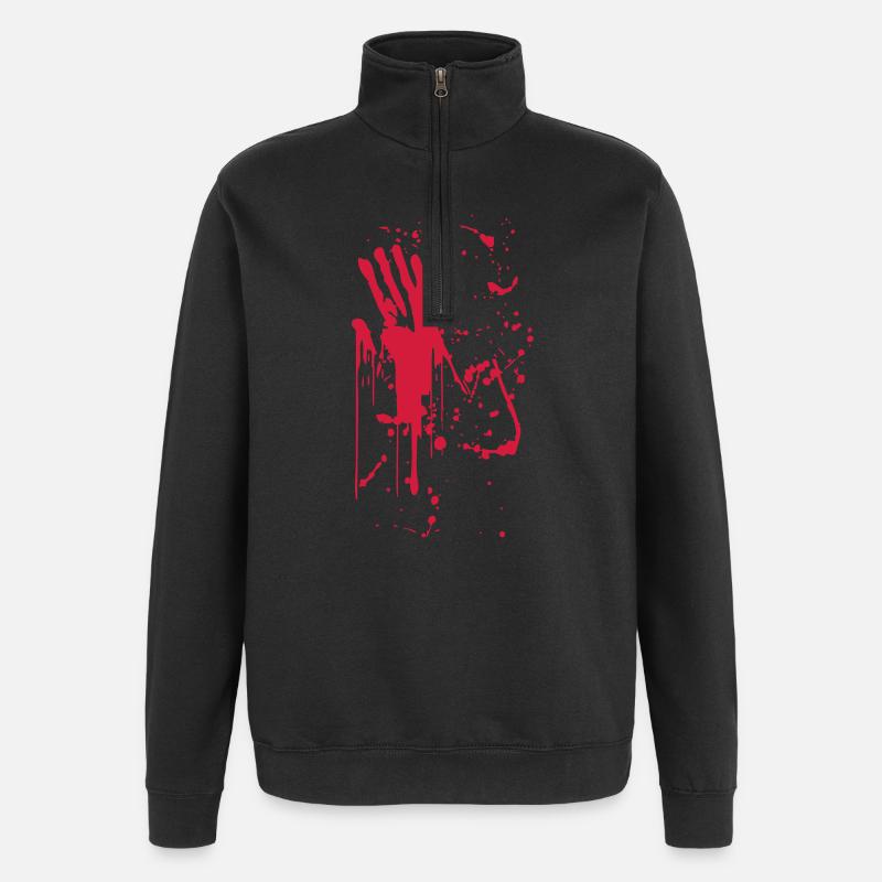carnage - Sweat à zip 1/4 - noir