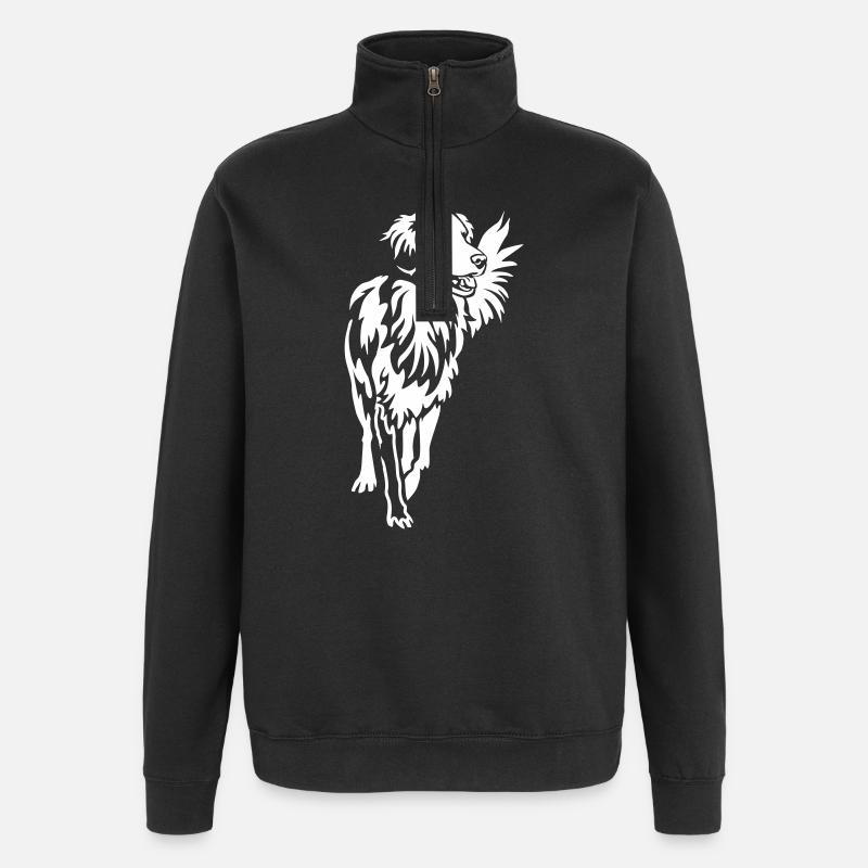 Duck tolling Retriever "Black Edition" - Quarter-Zip-Sweatshirt - Schwarz