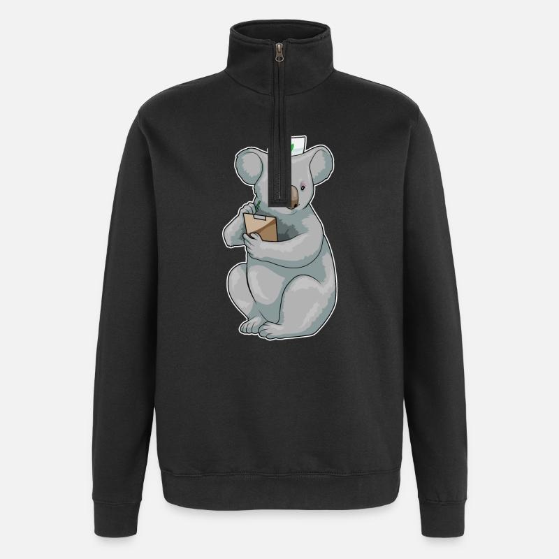 Bloc-notes Koala Nurse - Sweat à zip 1/4 - noir