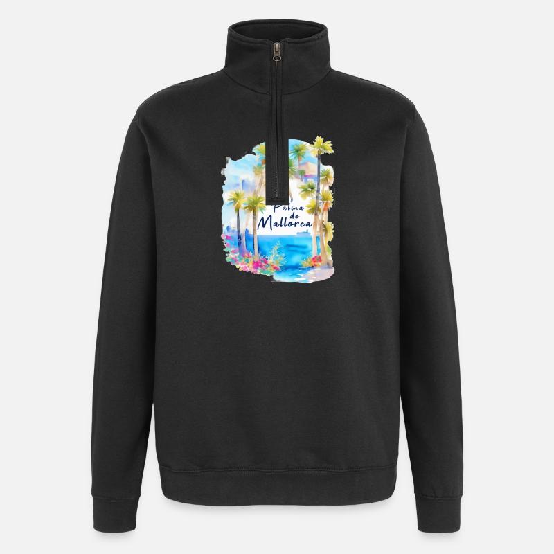 Palma de Mallorca - Quarter-Zip Sweatshirt - black