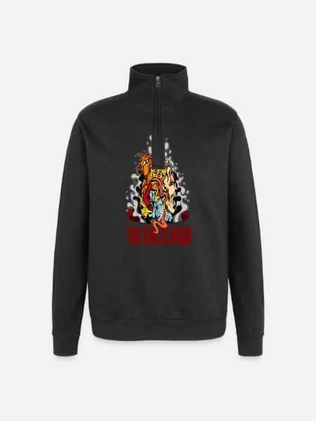 La fin est proche - Sweat à zip 1/4 - noir