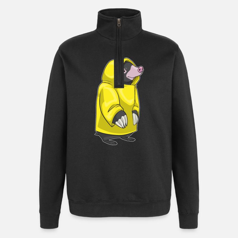 Mole Rain Jacket - Quarter-Zip Sweatshirt - black