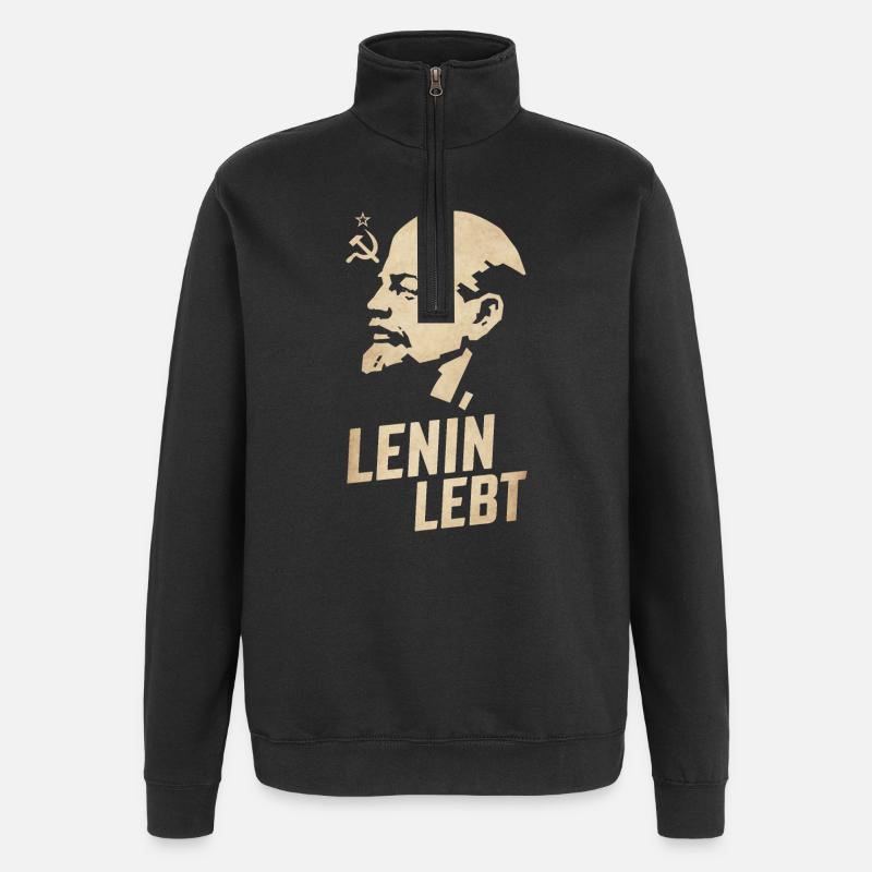 Lenin is alive - Quarter-Zip Sweatshirt - black